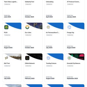 Screenshot of the Raft Foundation page on Open Collective, showing many collectives, including Eco-Libre